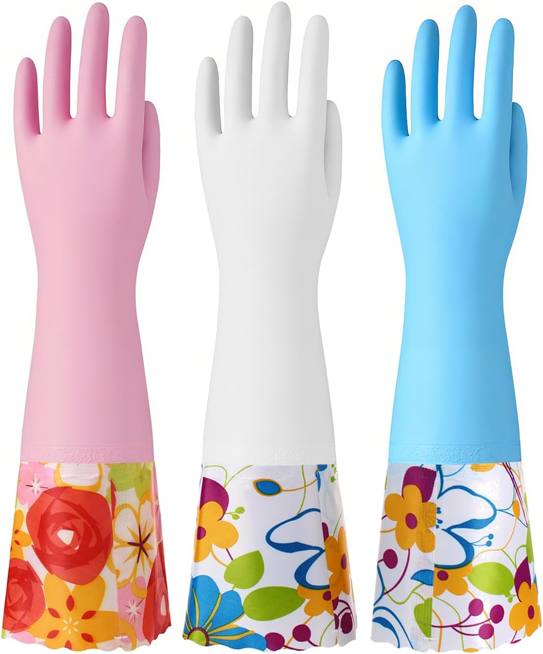 3 Pairs Rubber Cleaning Gloves - Rubber Glove Cleaning avaliação e preço