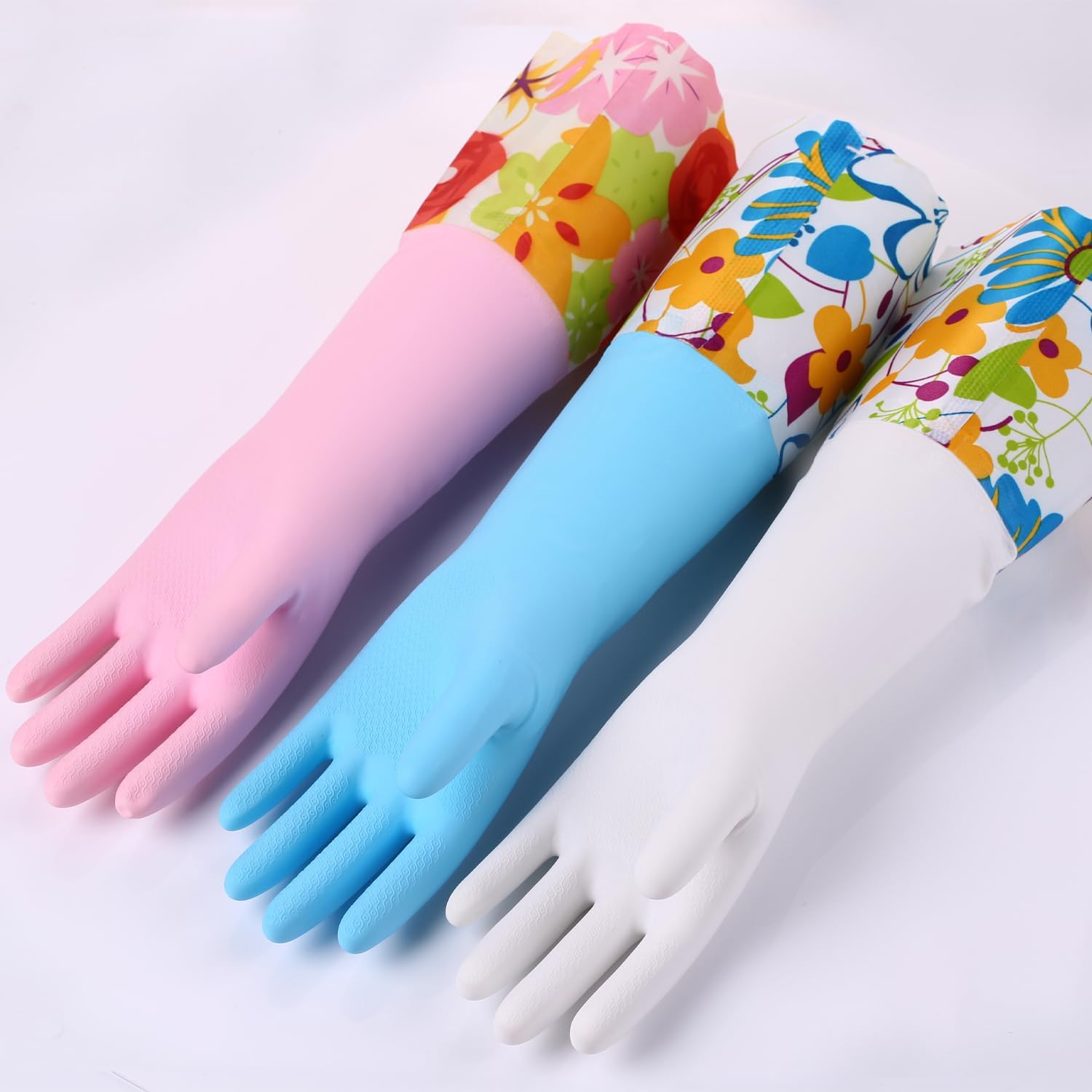 3 Pairs Rubber Cleaning Gloves - Rubber Glove Cleaning avaliação e preço