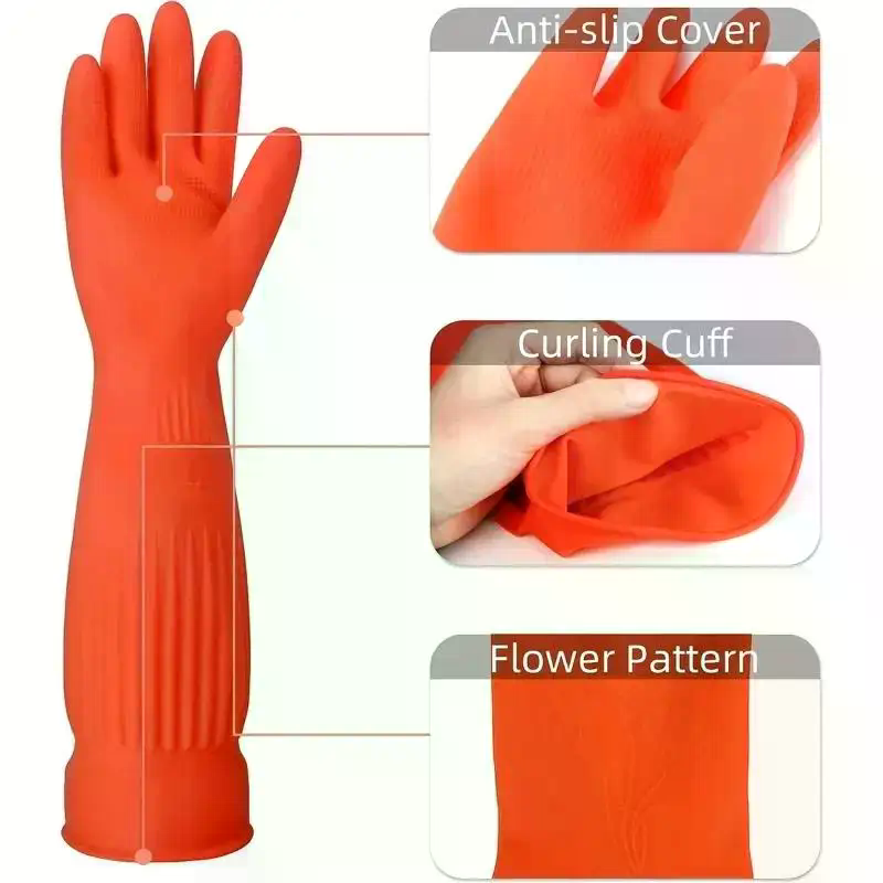 Long Reusable Rubber Dishwashi - Dish Glove Rubber avaliação e preço