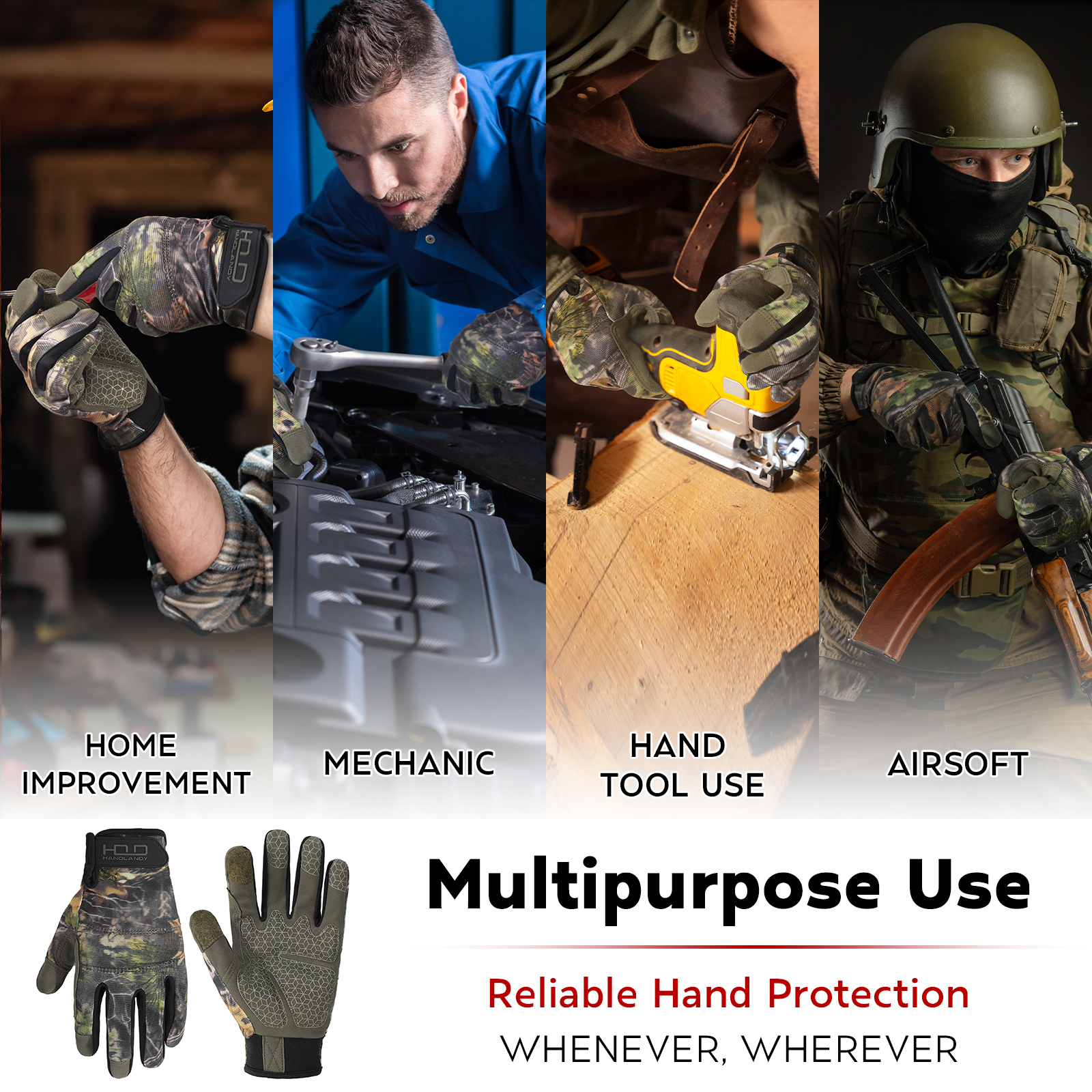 Handlandy Stock Full Finger Ca - Work Glove Impact avaliação e preço