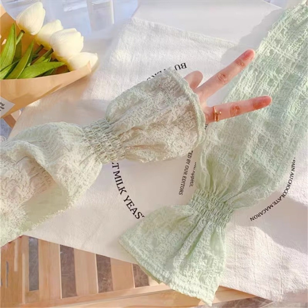 Summer Outdoor Lace Mesh Sun P - Fingerless Glove Knit avaliação e preço
