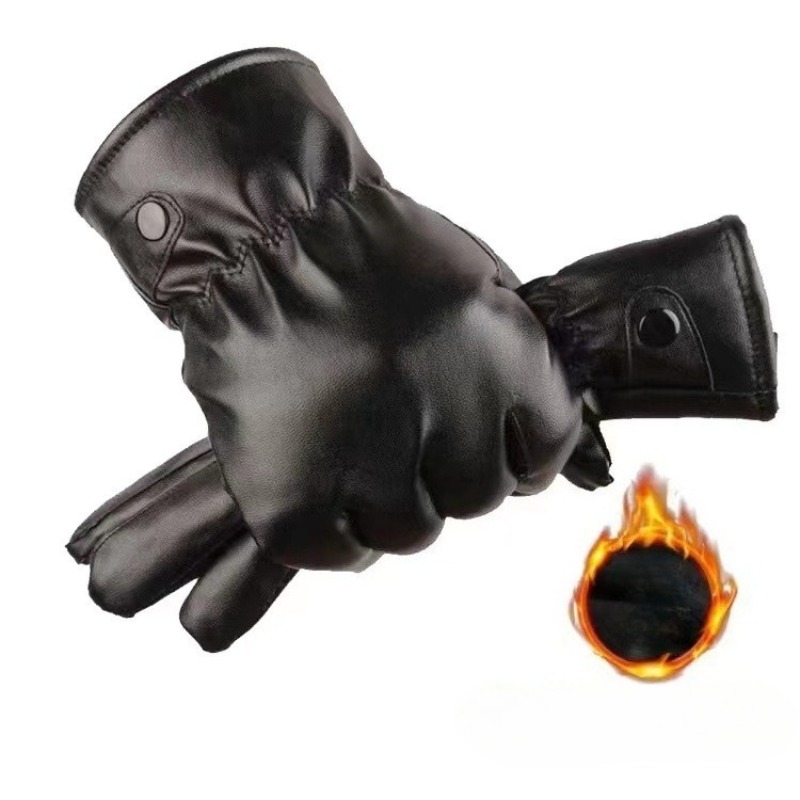 Winter Fashion Black PU Leathe - Leather Driving Glove avaliação e preço