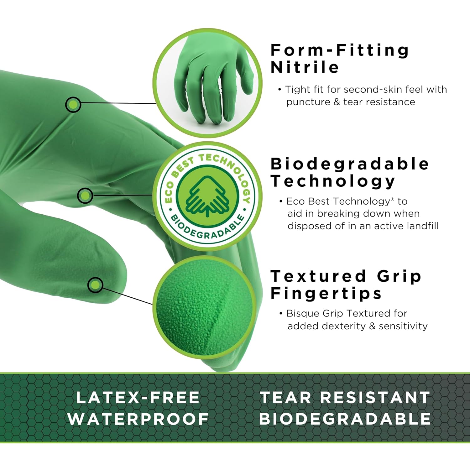 Eco-Friendly Nitrile Disposabl - Latex Disposable Glove avaliação e preço