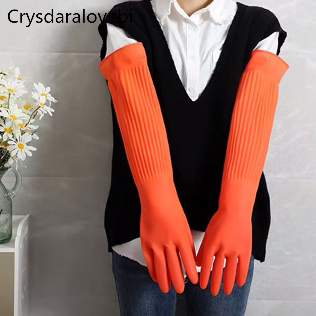 45/55cm Waterproof Household G - Rubber Glove Cleaning avaliação e preço