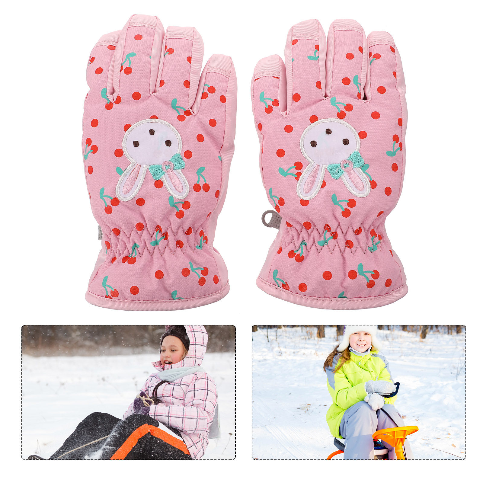 1Pair Children Ski Gloves Wate - Winter Glove Insulated avaliação e preço