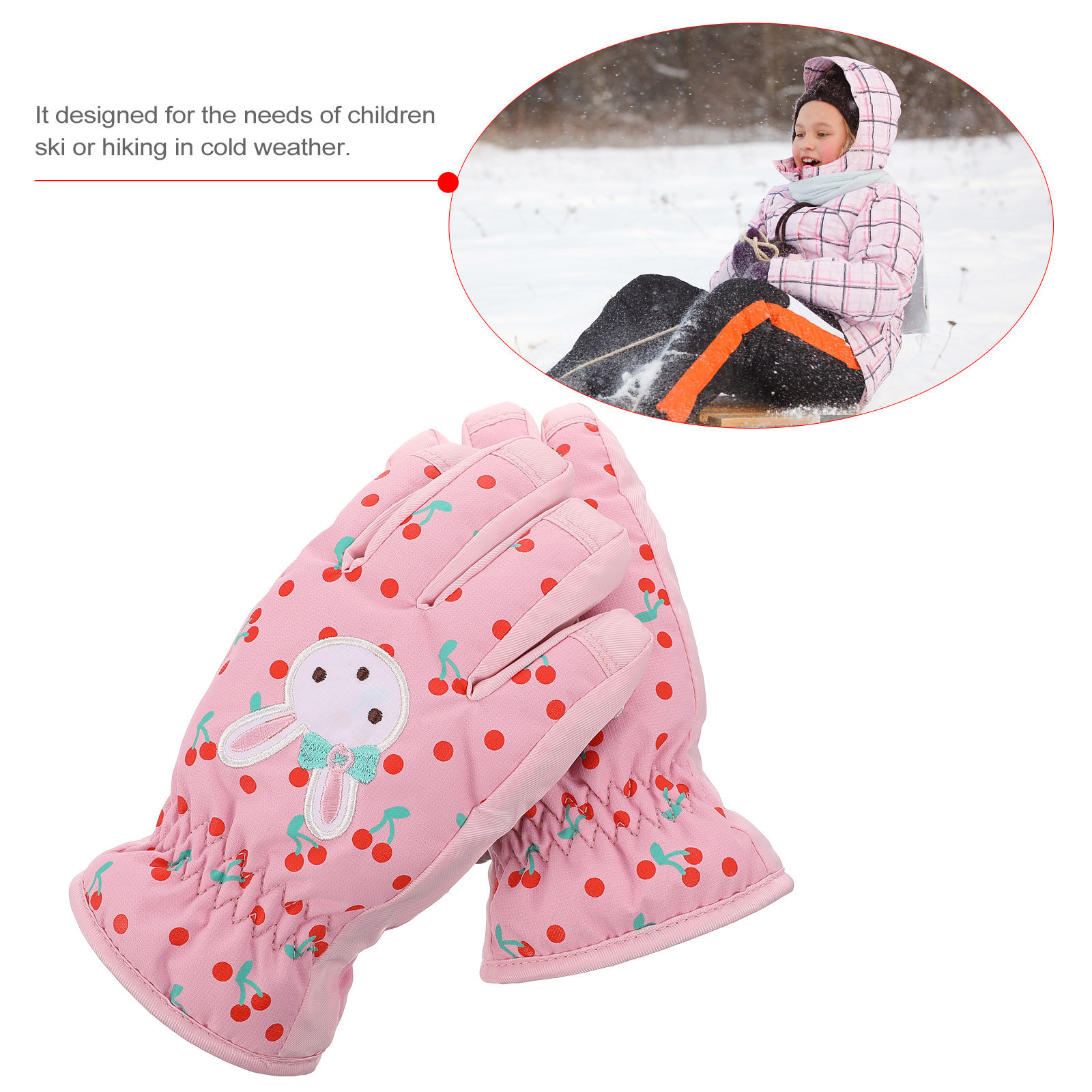 1Pair Children Ski Gloves Wate - Winter Glove Insulated avaliação e preço