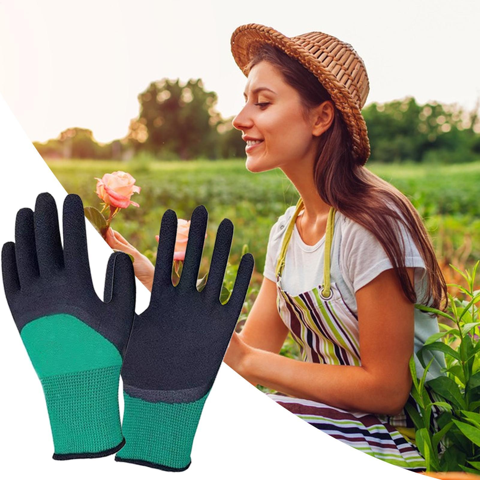 1Pair of Gardening Gloves Rubb - Gardening Glove Waterproof avaliação e preço