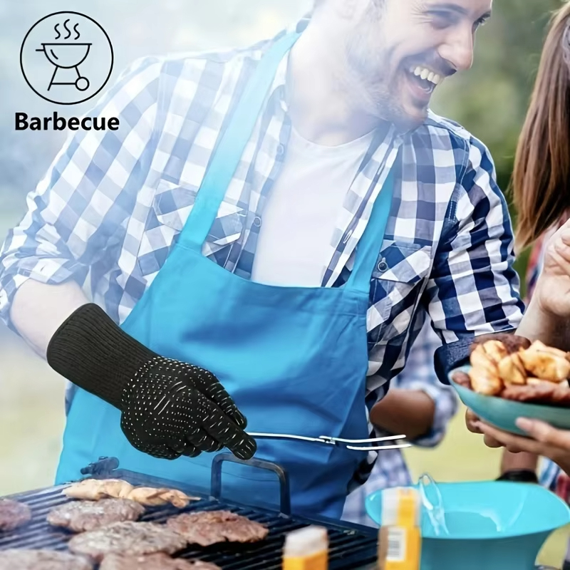 1PCS Piece BBQ Gloves High Tem - Oven Mitt Silicone avaliação e preço