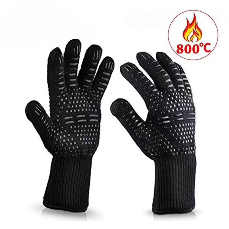 1PCS Piece BBQ Gloves High Tem - Oven Mitt Silicone avaliação e preço