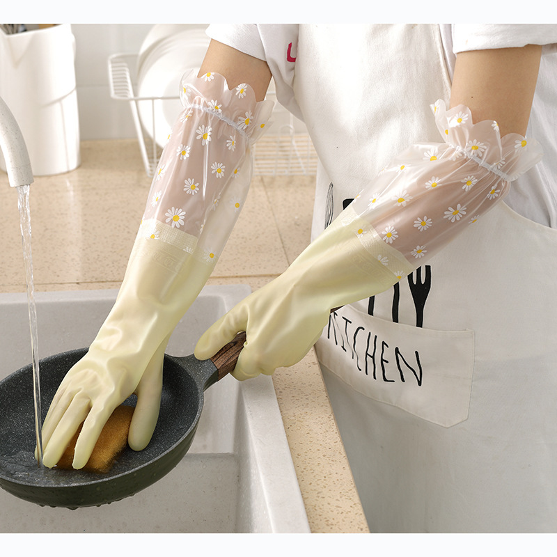 Women Waterproof Rubber Gloves - Rubber Glove Cleaning avaliação e preço
