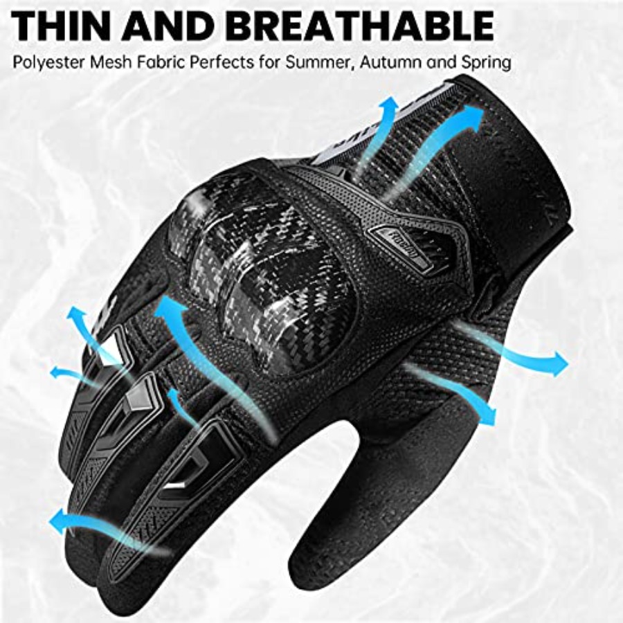 Motorcycle Gloves Touchscreen  - Motorcycle Glove Knuckle avaliação e preço
