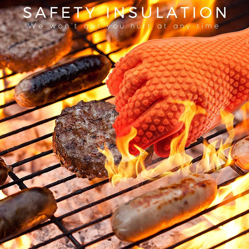 BBQ Silicone Grilling gloves B - Oven Mitt Silicone avaliação e preço