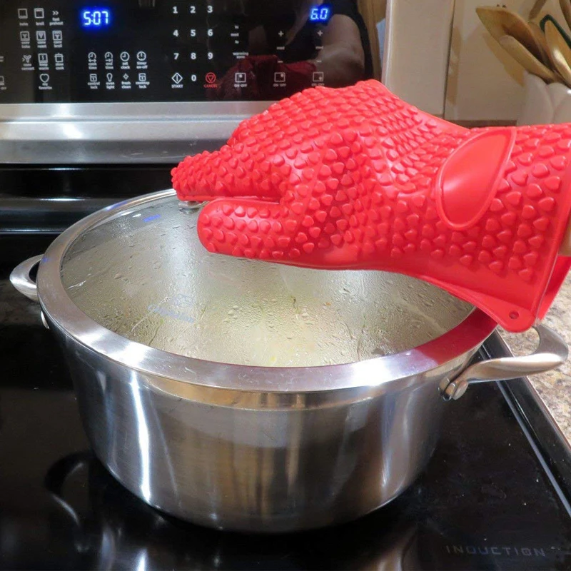 BBQ Silicone Grilling gloves B - Oven Mitt Silicone avaliação e preço