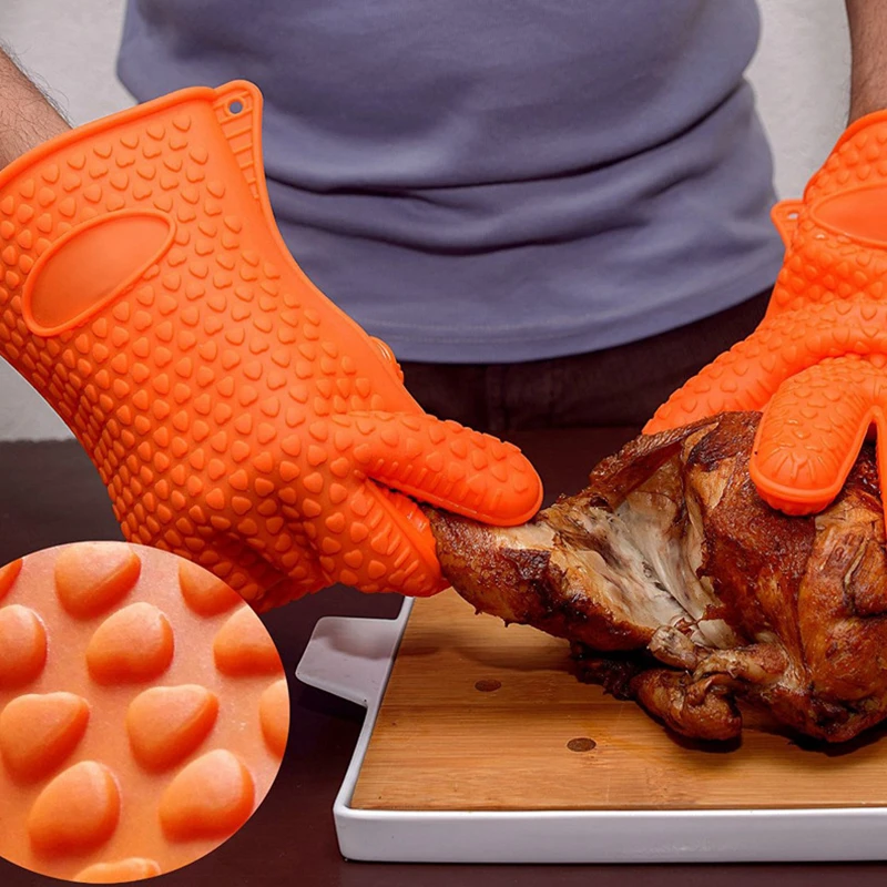 BBQ Silicone Grilling gloves B - Oven Mitt Silicone avaliação e preço