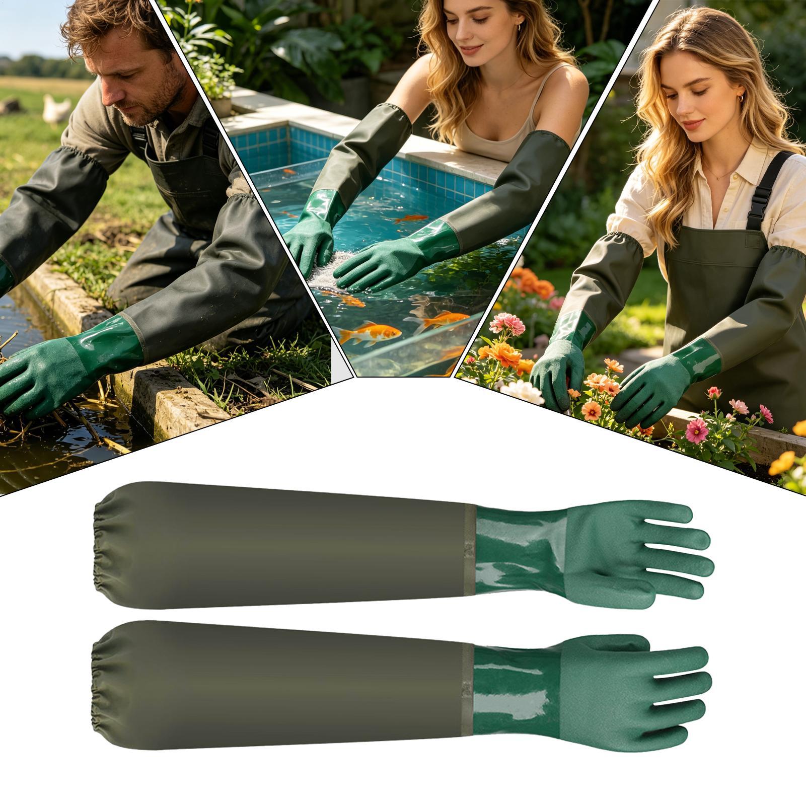 Waterproof Rubber Gloves Long  - Rubber Glove Cleaning avaliação e preço