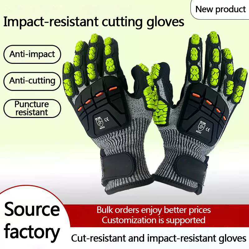 HPPE anti-cutting gloves, TPR  - Cut Resistant Glove avaliação e preço