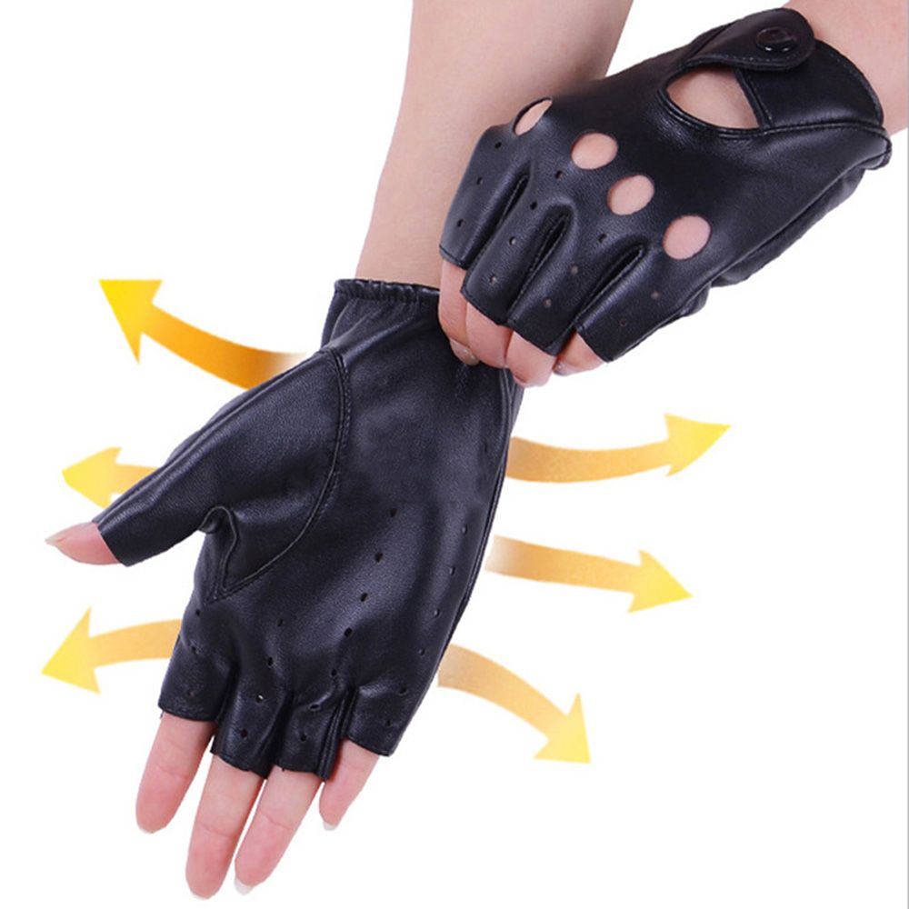 Fashion Fingerless Gloves Hot  - Leather Driving Glove avaliação e preço