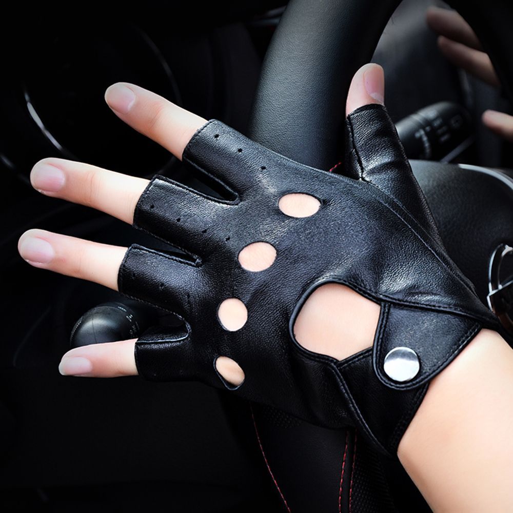 Fashion Fingerless Gloves Hot  - Leather Driving Glove avaliação e preço