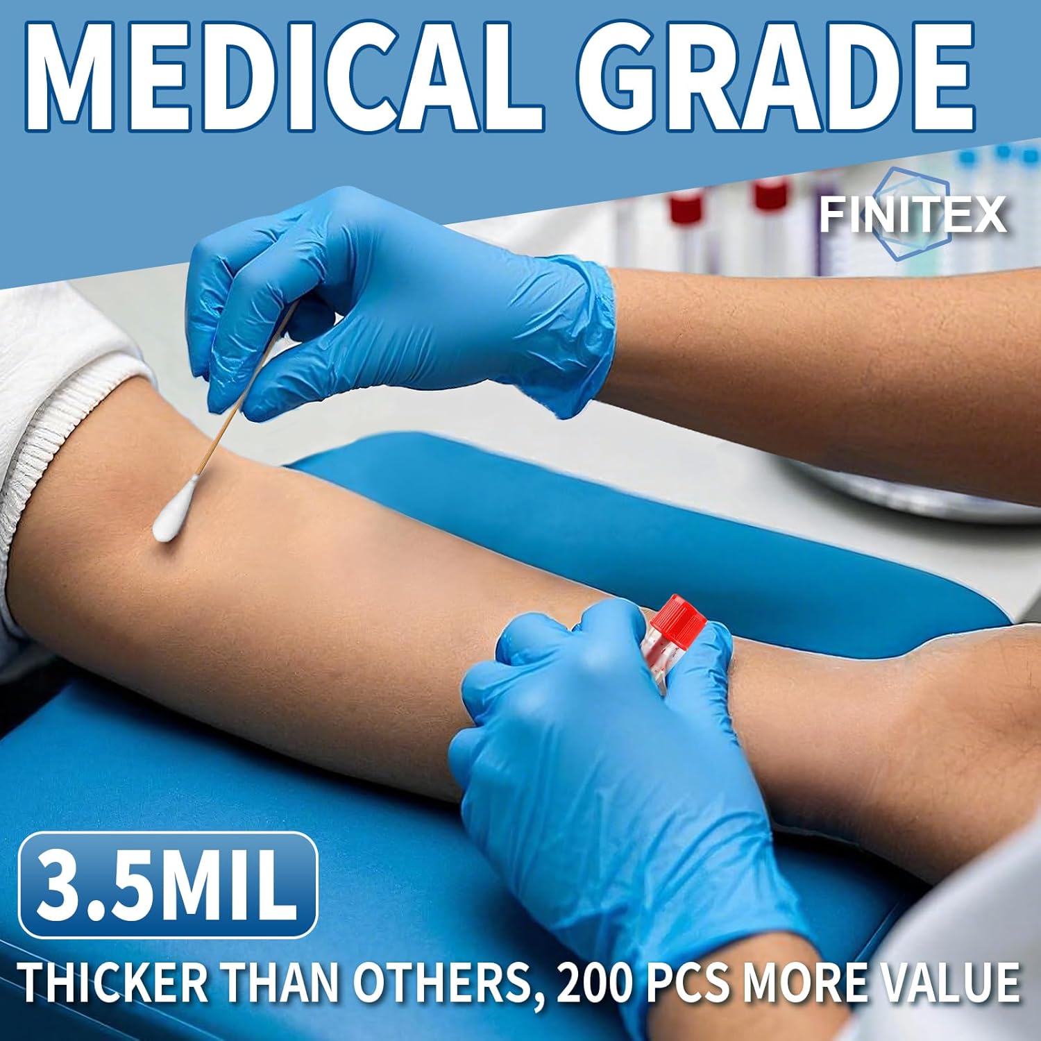 Blue Nitrile Exam Gloves - 200 - Exam Glove Nitrile avaliação e preço