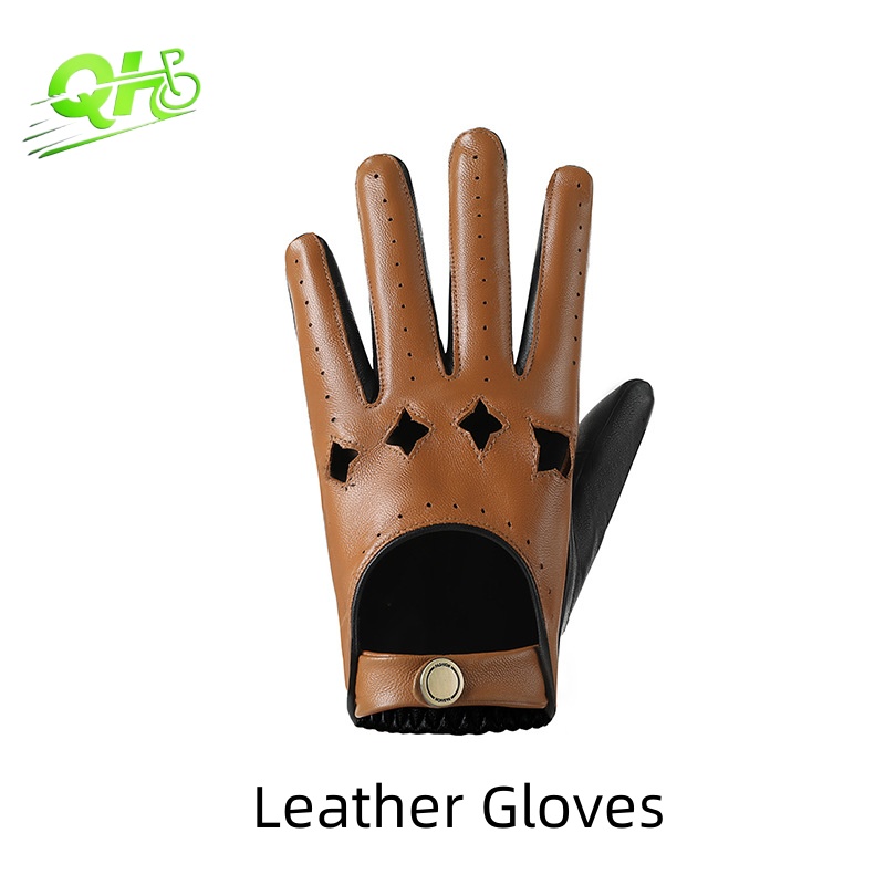 Men Leather Gloves Motorcycle  - Leather Driving Glove avaliação e preço