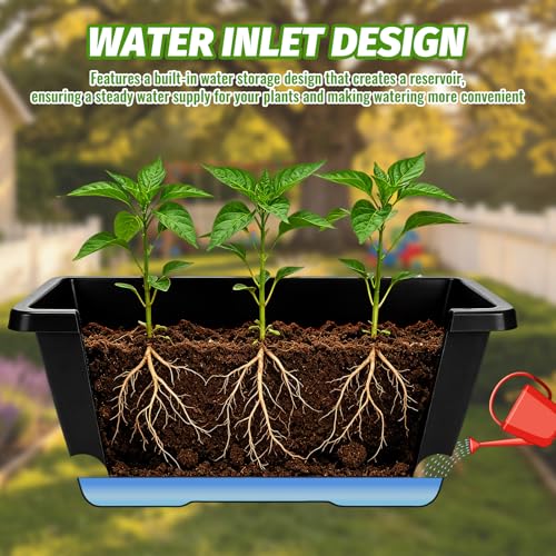 7 Black 17-Inch Rectangular Pl - Gardening Glove Waterproof avaliação e preço