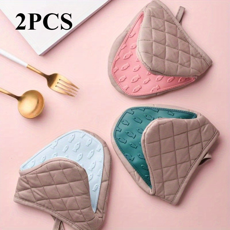 2pcs Silicone Pads | Ergonomic - Oven Mitt Silicone avaliação e preço
