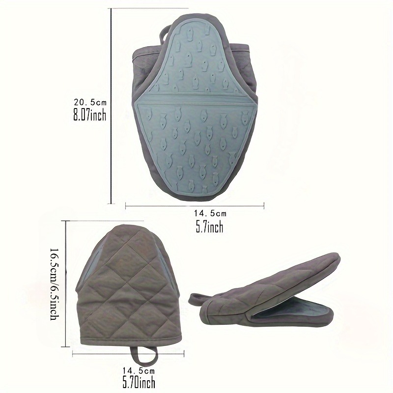 2pcs Silicone Pads | Ergonomic - Oven Mitt Silicone avaliação e preço