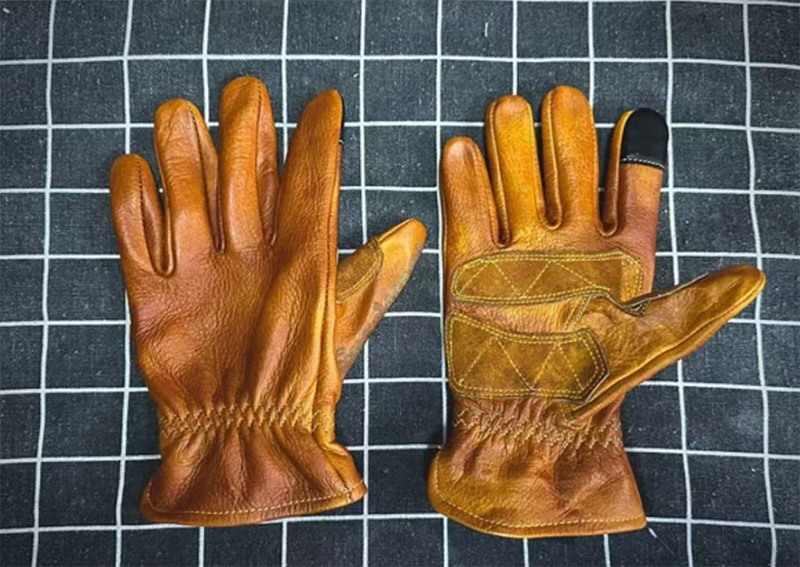Handmade Genuine Leather Retro - Motorcycle Glove Knuckle avaliação e preço
