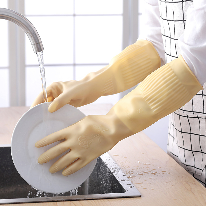 38cm Household Laundry Gloves  - Dish Glove Rubber avaliação e preço