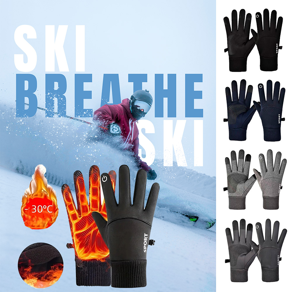 Winter Cycling Gloves Windproo - Ski Glove Waterproof avaliação e preço