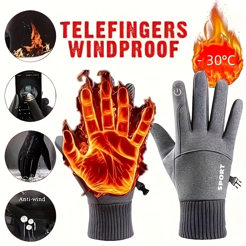Winter Cycling Gloves Windproo - Ski Glove Waterproof avaliação e preço