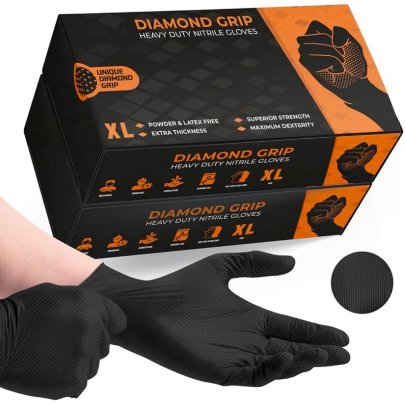 Black Heavy Duty Nitrile Dispo - Nitrile Mechanic Glove avaliação e preço