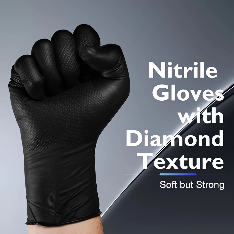 Black Heavy Duty Nitrile Dispo - Nitrile Mechanic Glove avaliação e preço