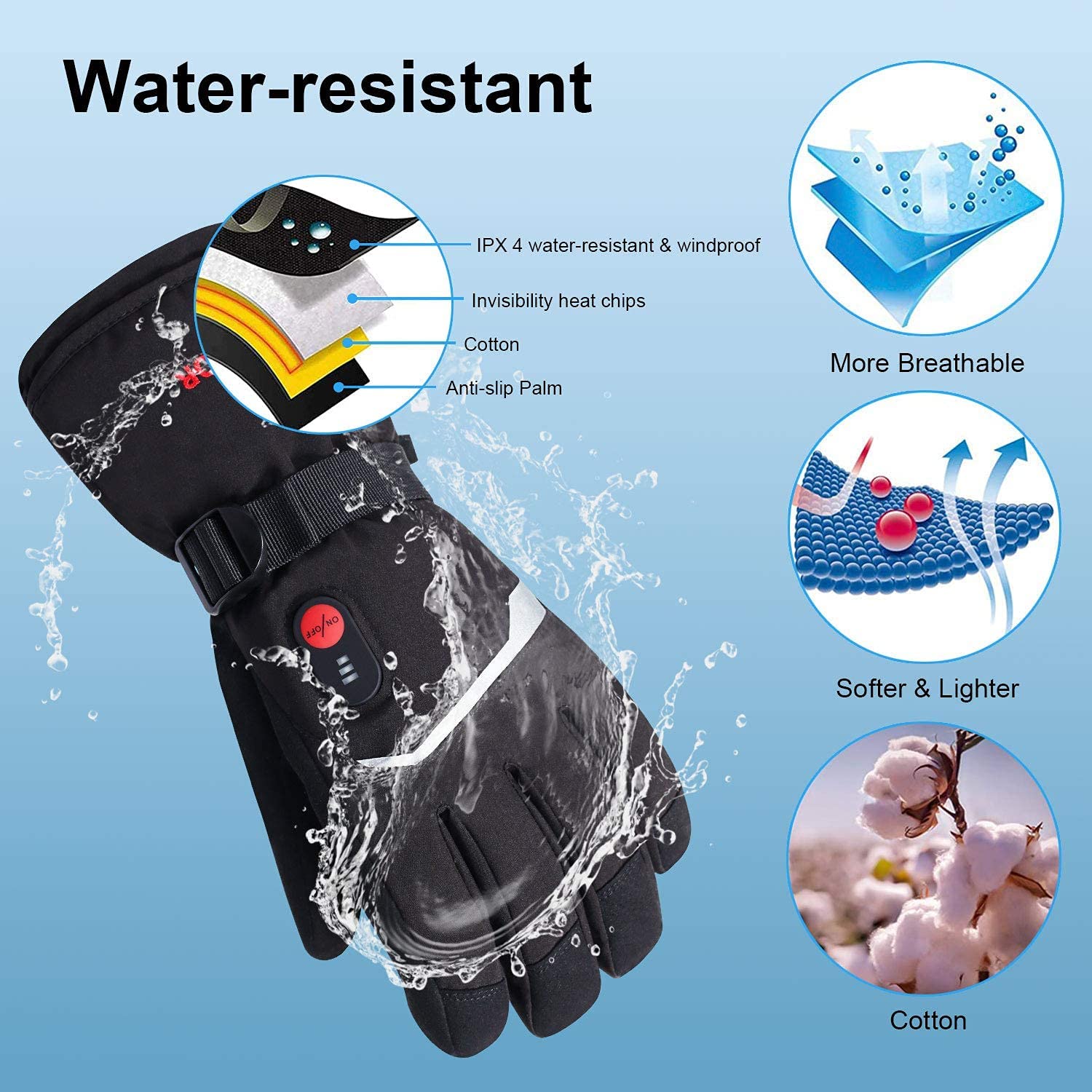 SNOW DEER Winter Heated Gloves - Heat Resistant Glove avaliação e preço