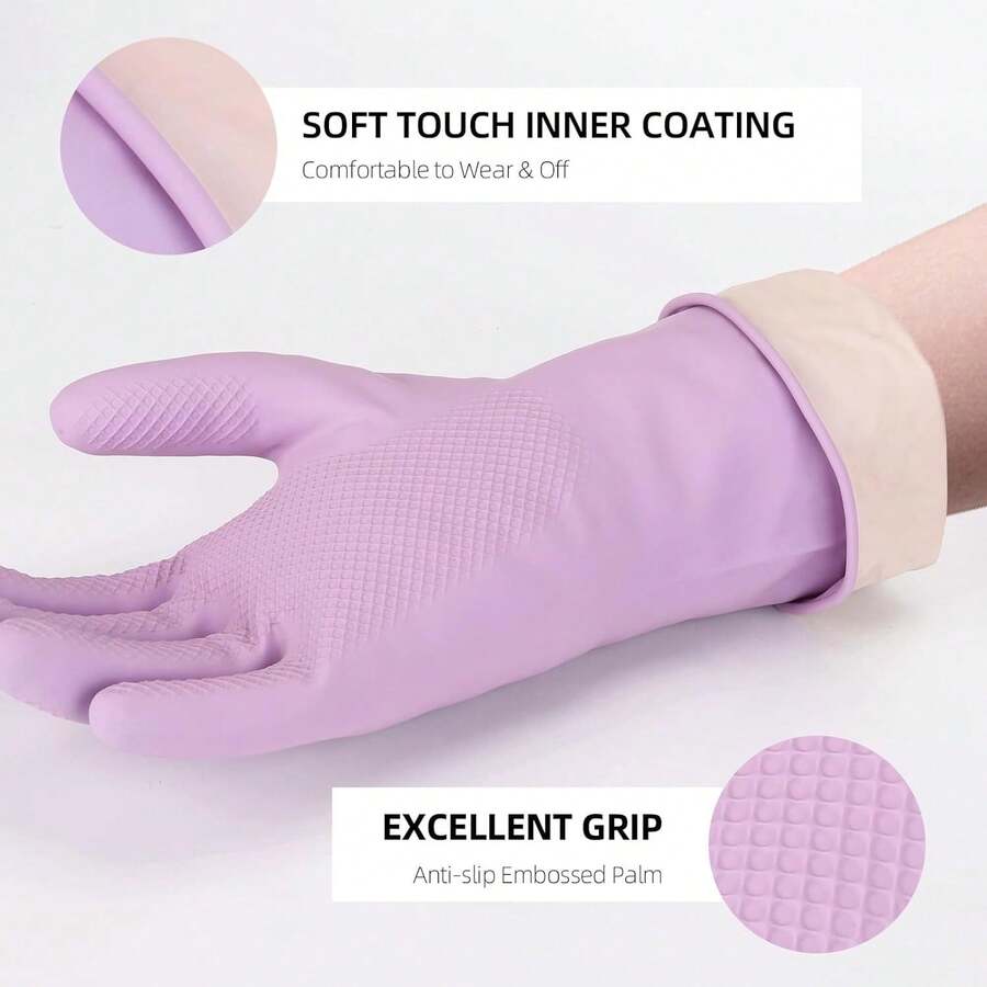 6 Pairs Rubber Cleaning Gloves - Rubber Glove Cleaning avaliação e preço