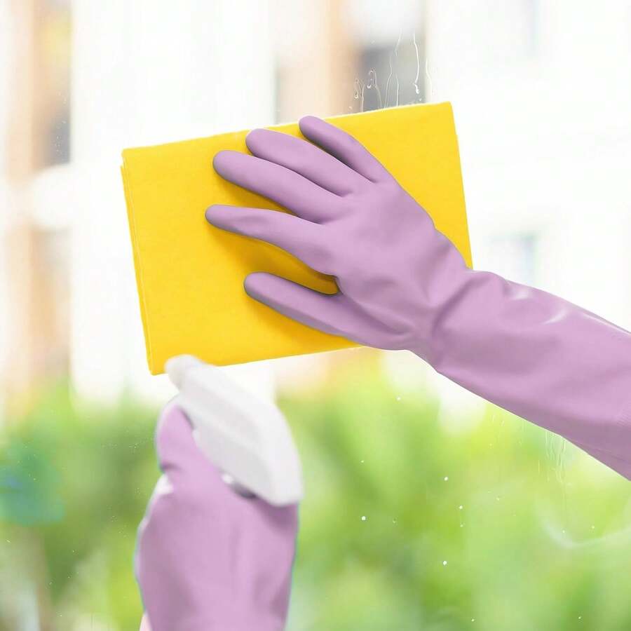 6 Pairs Rubber Cleaning Gloves - Rubber Glove Cleaning avaliação e preço