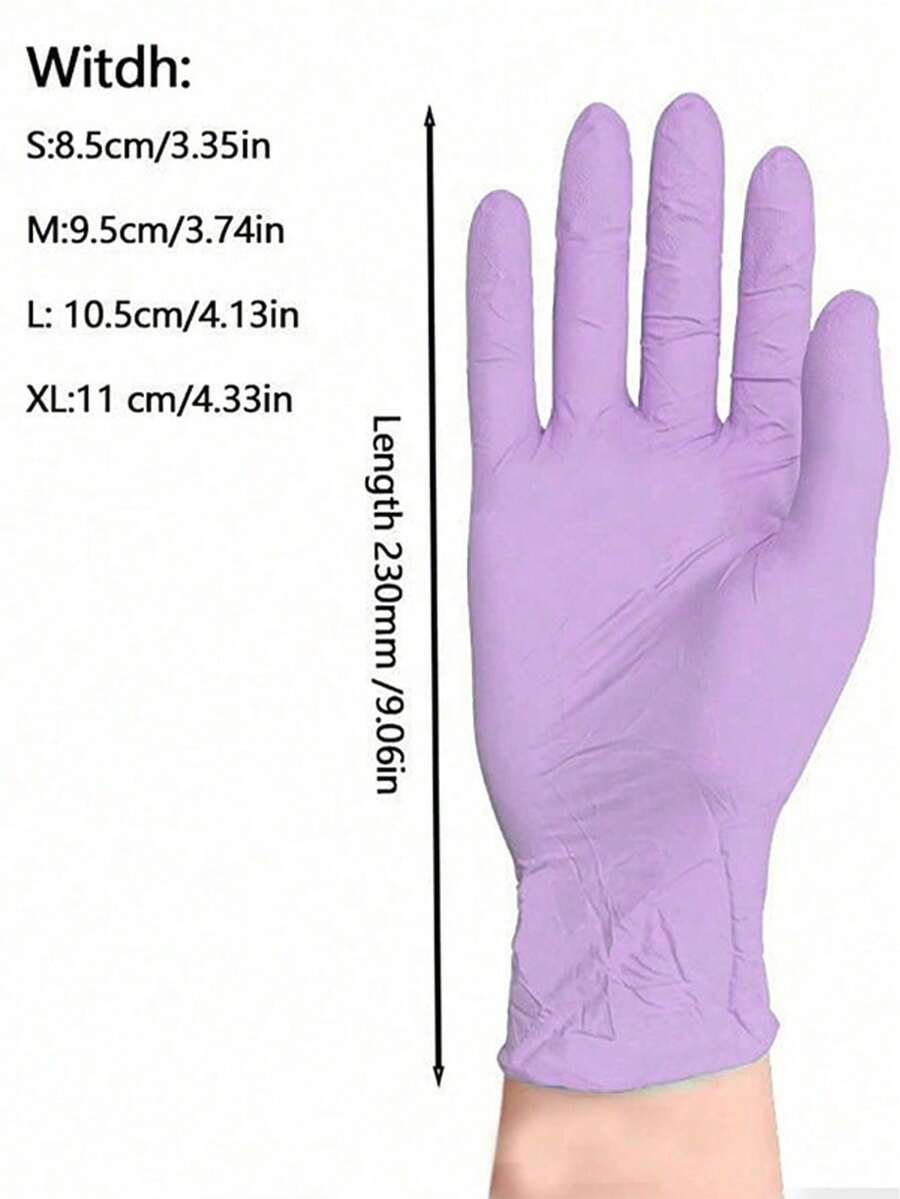 100/50/4pcs Disposable Purple  - Latex Disposable Glove avaliação e preço
