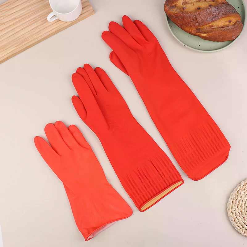 1Pair Latex Long Dish Washing  - Dish Glove Rubber avaliação e preço