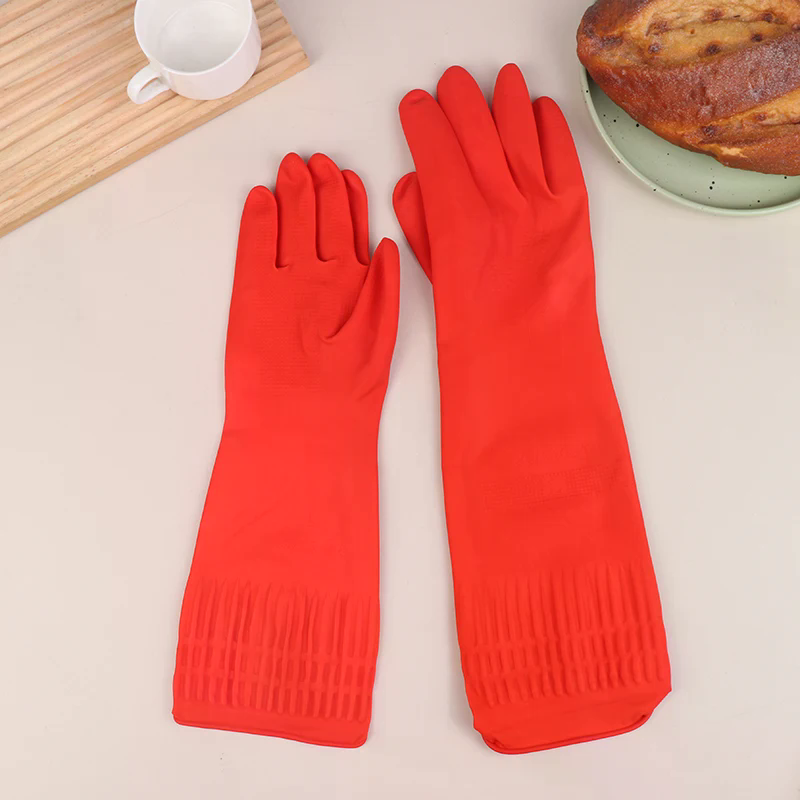 1Pair Latex Long Dish Washing  - Dish Glove Rubber avaliação e preço