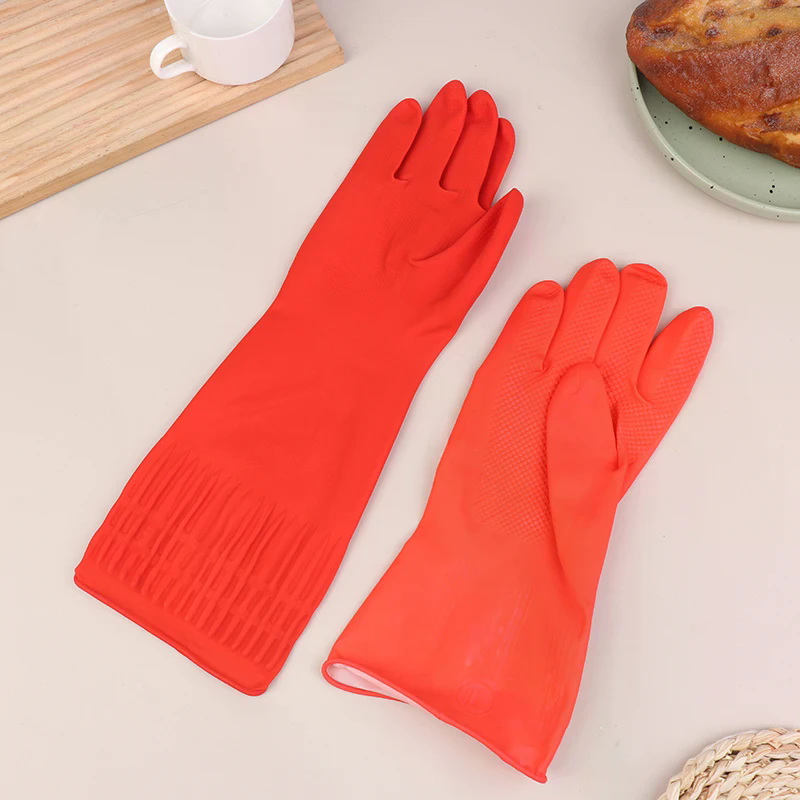 1Pair Latex Long Dish Washing  - Dish Glove Rubber avaliação e preço