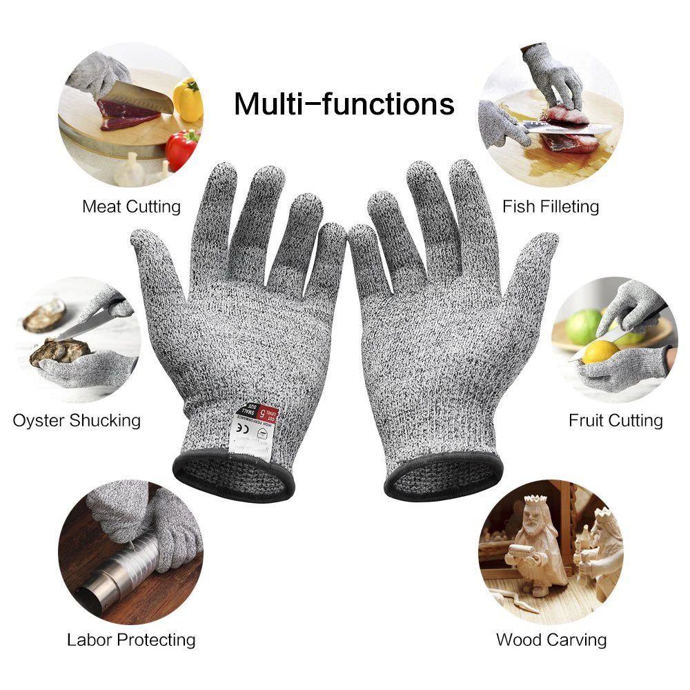 Level 5 HPPE Anti-Cut Gloves K - Cut Resistant Glove avaliação e preço