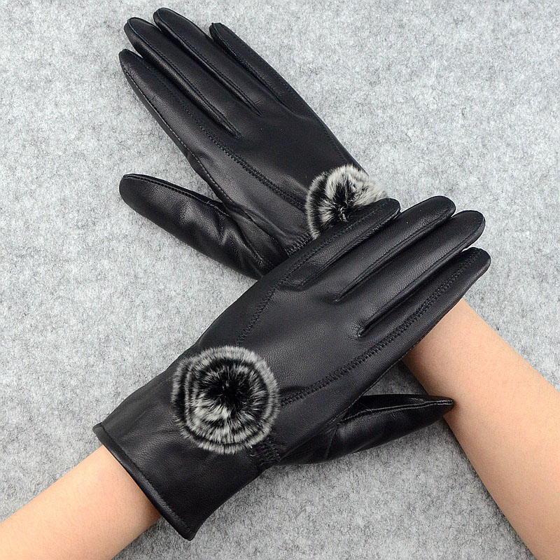 Women Winter Genuine Leather G - Wool Glove Lined avaliação e preço