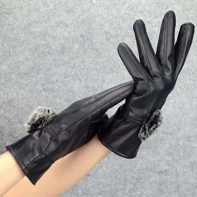 Women Winter Genuine Leather G - Wool Glove Lined avaliação e preço