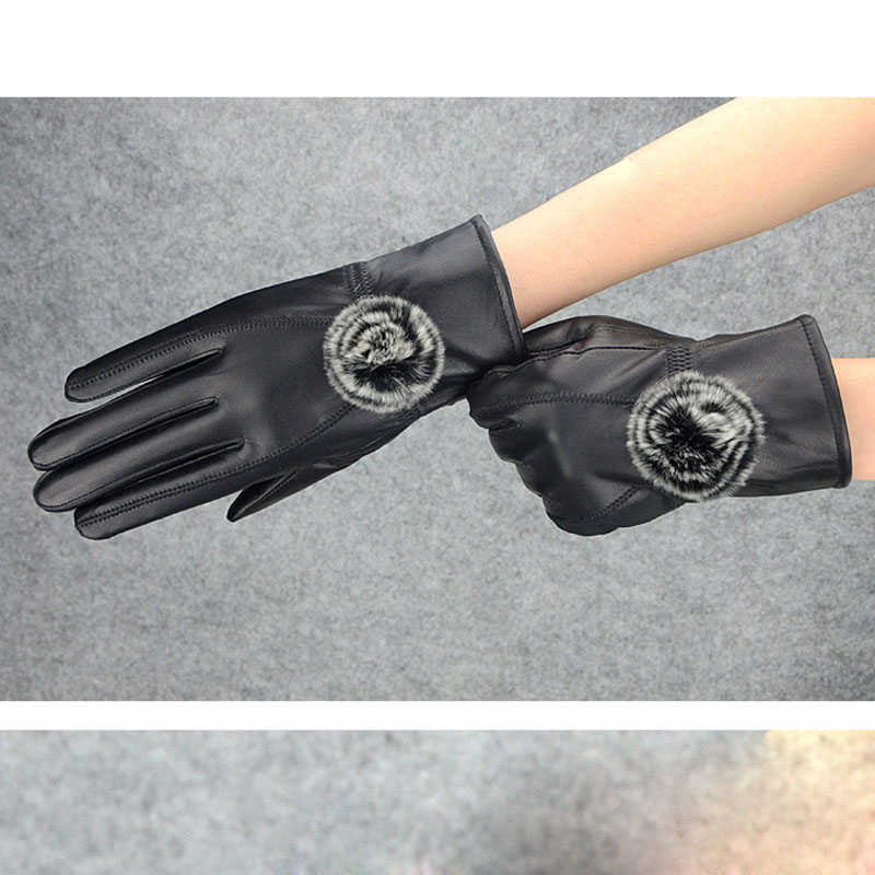 Women Winter Genuine Leather G - Wool Glove Lined avaliação e preço