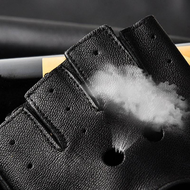 Leather Gloves Men's Half Fing - Leather Driving Glove avaliação e preço