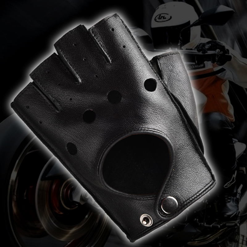 Leather Gloves Men's Half Fing - Leather Driving Glove avaliação e preço