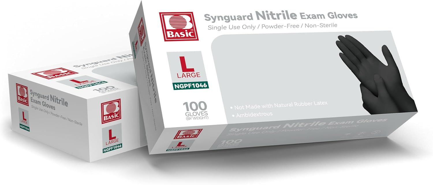 Large Black Nitrile Exam Glove - Exam Glove Nitrile avaliação e preço