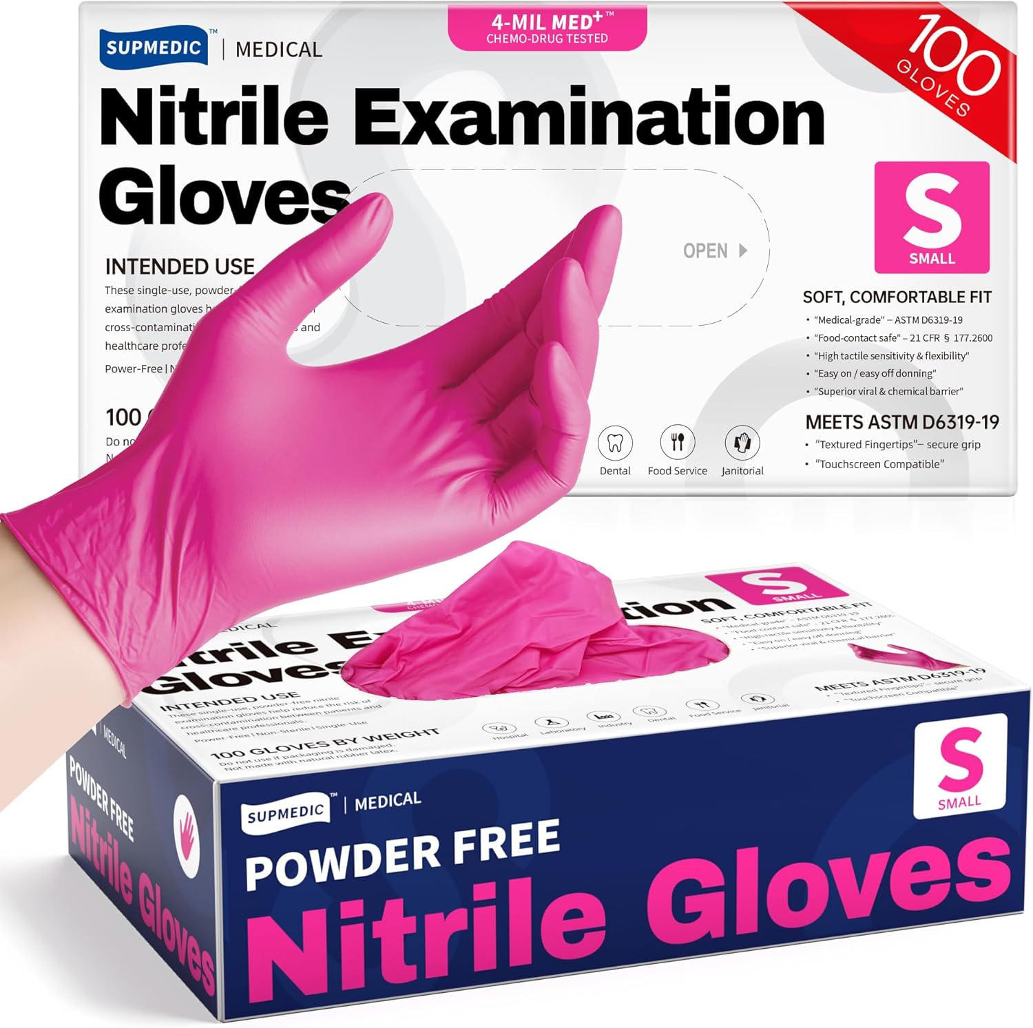 4 Mil Nitrile Exam Gloves, Pow - Exam Glove Nitrile avaliação e preço