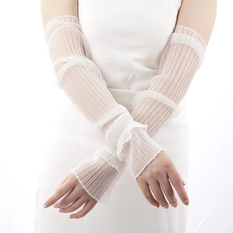 Summer Long Fingerless Gloves  - Fingerless Glove Knit avaliação e preço