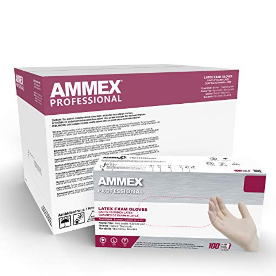 AMMEX White Latex Disposable E - Latex Disposable Glove avaliação e preço